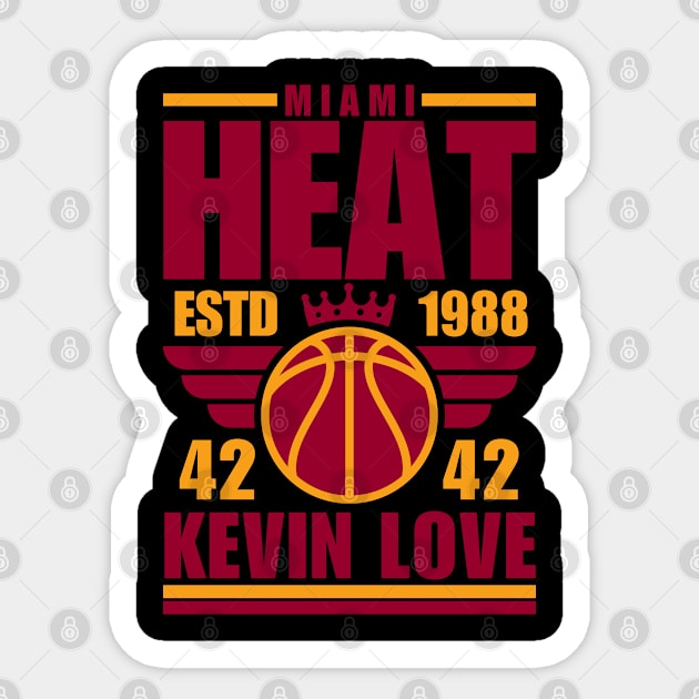 Miami Heat Love 42 Basketball Retro Sticker by ArsenBills